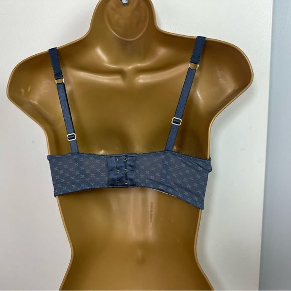 Stella McCartney X Anthro Rosie Grey Underwire Floral Lace Semi-Sheer Bra 32D - Picture 10 of 15